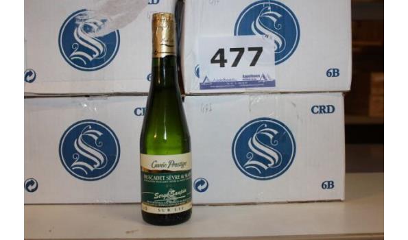 35 flessen à 37,5cl witte wijn Serge Saupin Muscadet Sur Lie, Sevre & Maine, 2016
